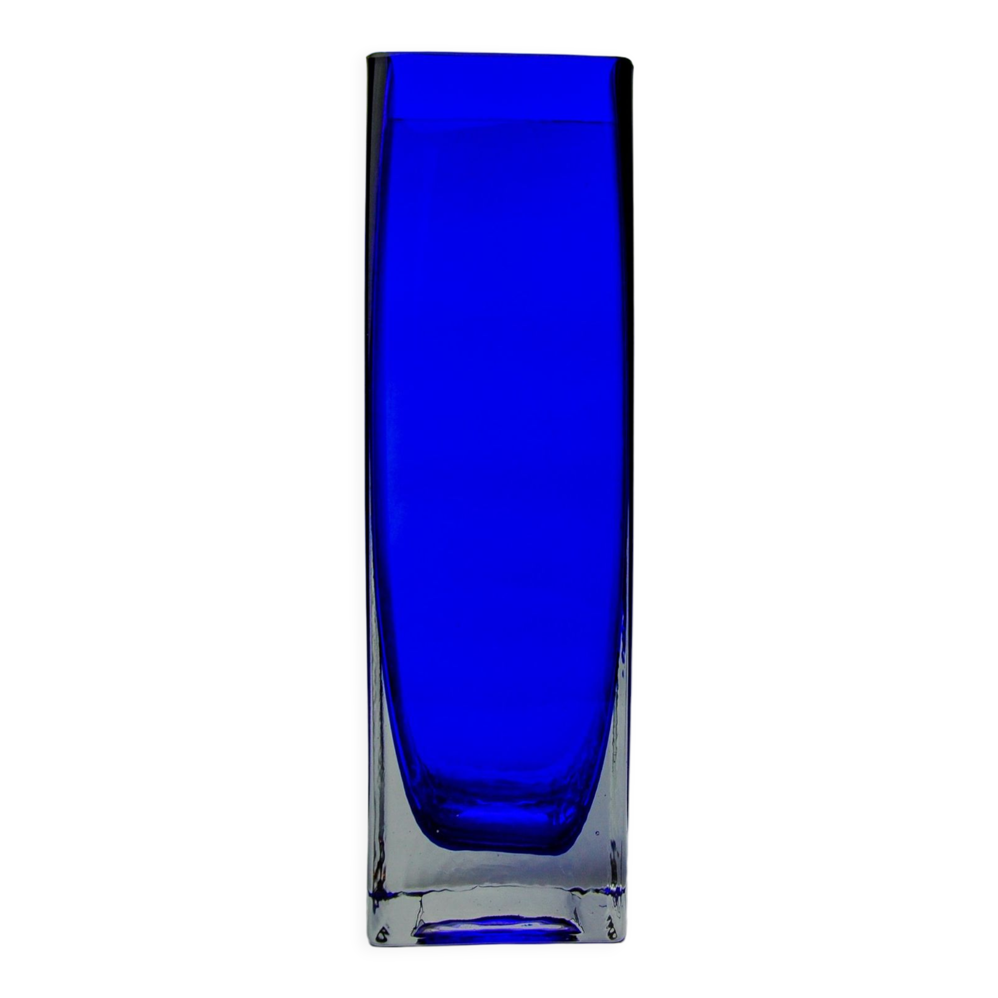 Vase sommerso by Petr hora, blue glass, Czech Republic, 1970