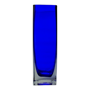 Vase sommerso par Petr hora, verre bleu, République tchêque, 1970