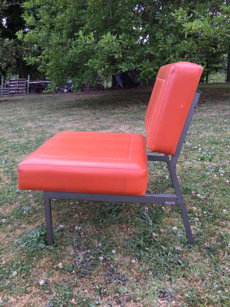 Henri Julien 70s orange chair