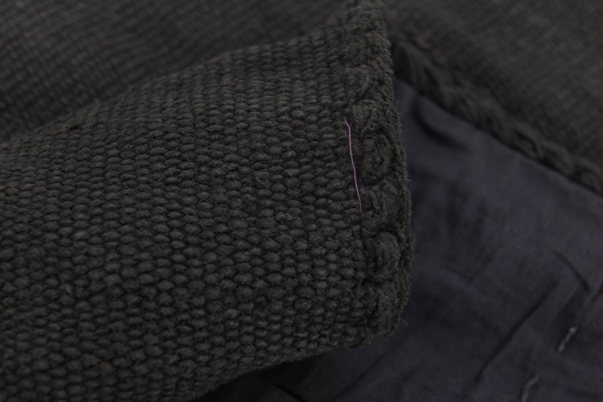 Anthracite Grey Large Area Soft Kilim Rug For Bedroom, 147x205 Cm