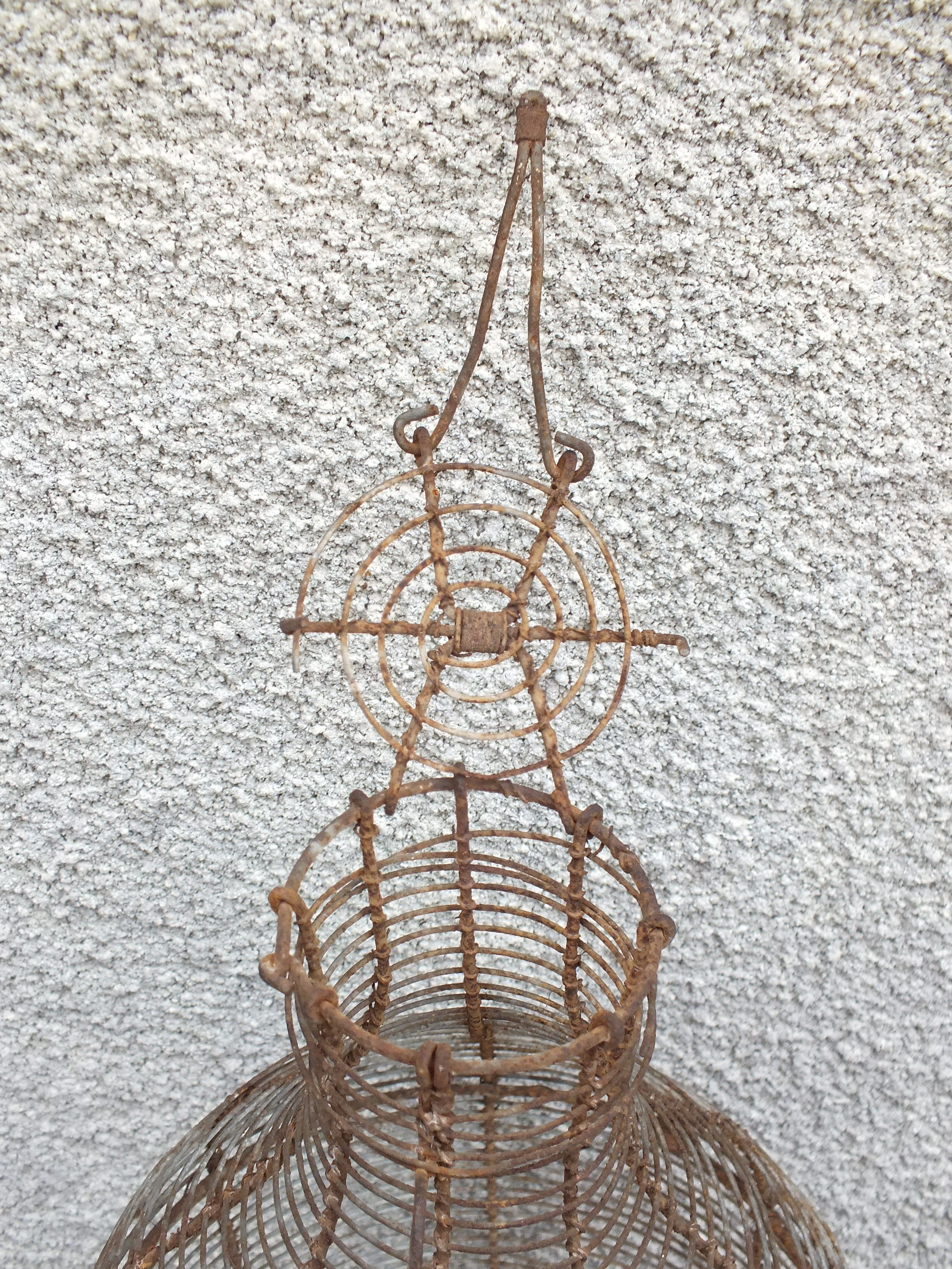 Old wire fish trap
