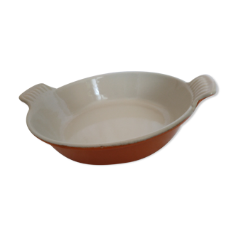 Egg dish Le Creuset orange vintage