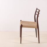 1x Niels Møller Chair Model 78 in Rosewood, 1960s Denmark