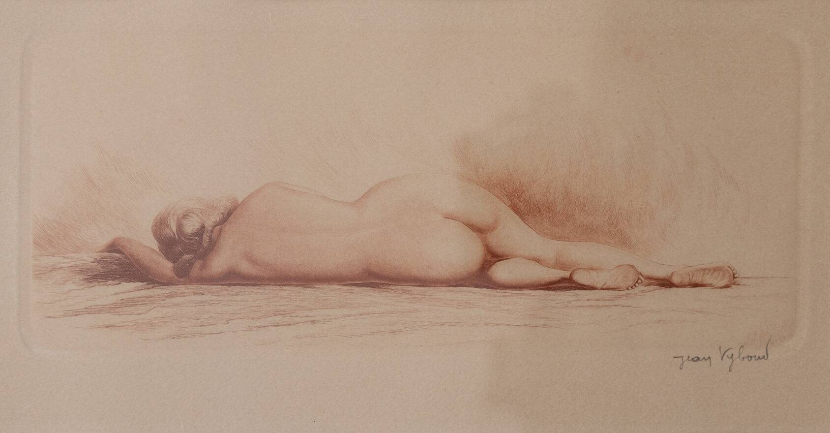 Jean Auguste Vyboud - Two Nude Life Studies