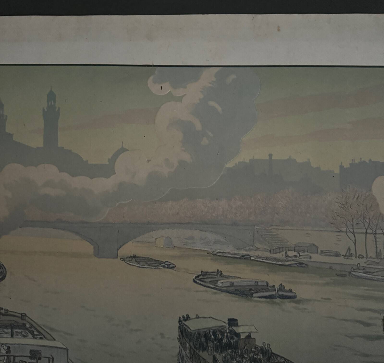 Lithograph on Chinese paper by Henri Rivière The Trocadéro
