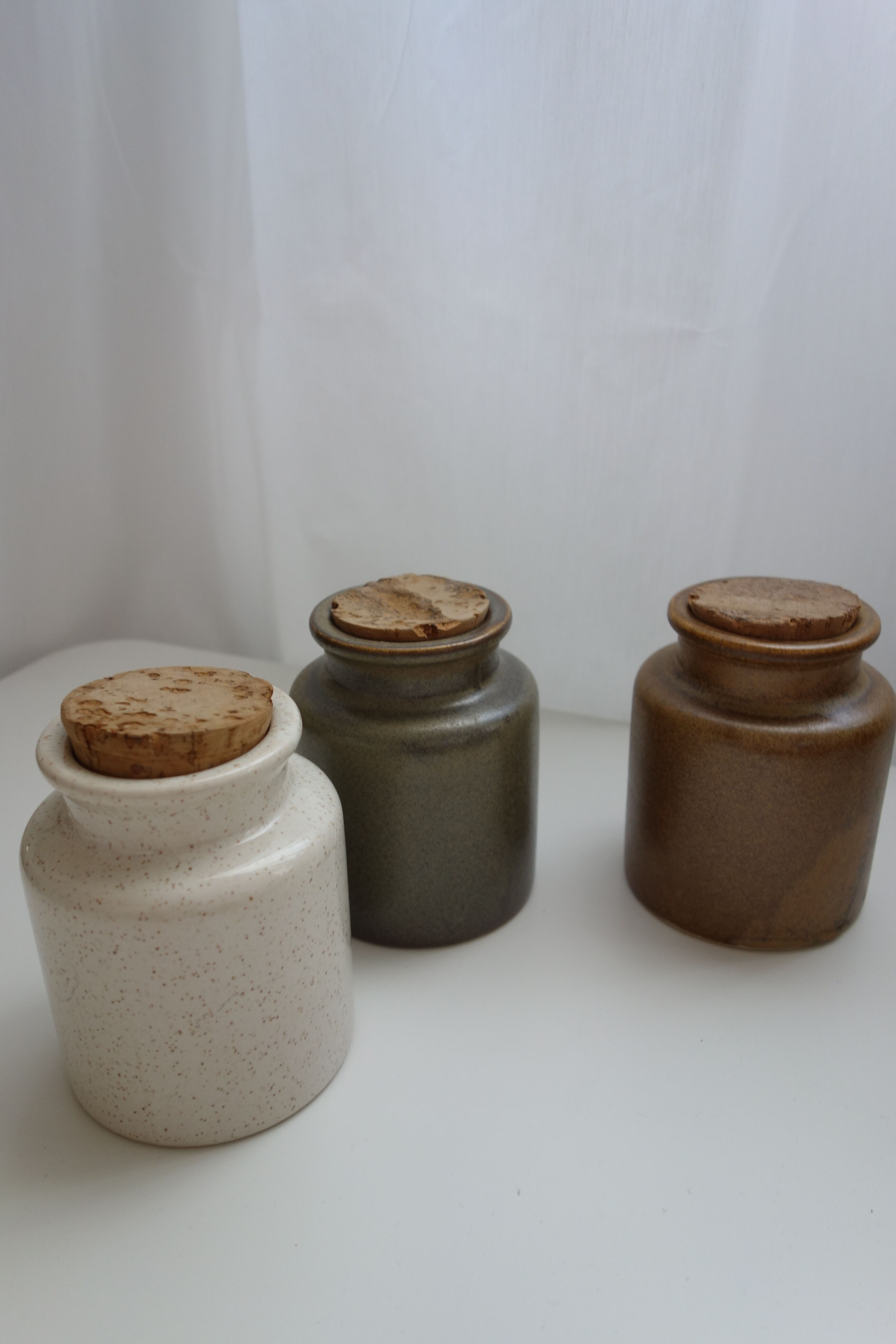 Lot of 3 stoneware pots