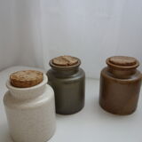 Lot of 3 stoneware pots