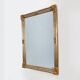 Mid-century rectangular gilt Mirror by Deknudt, Belgium 1980s
