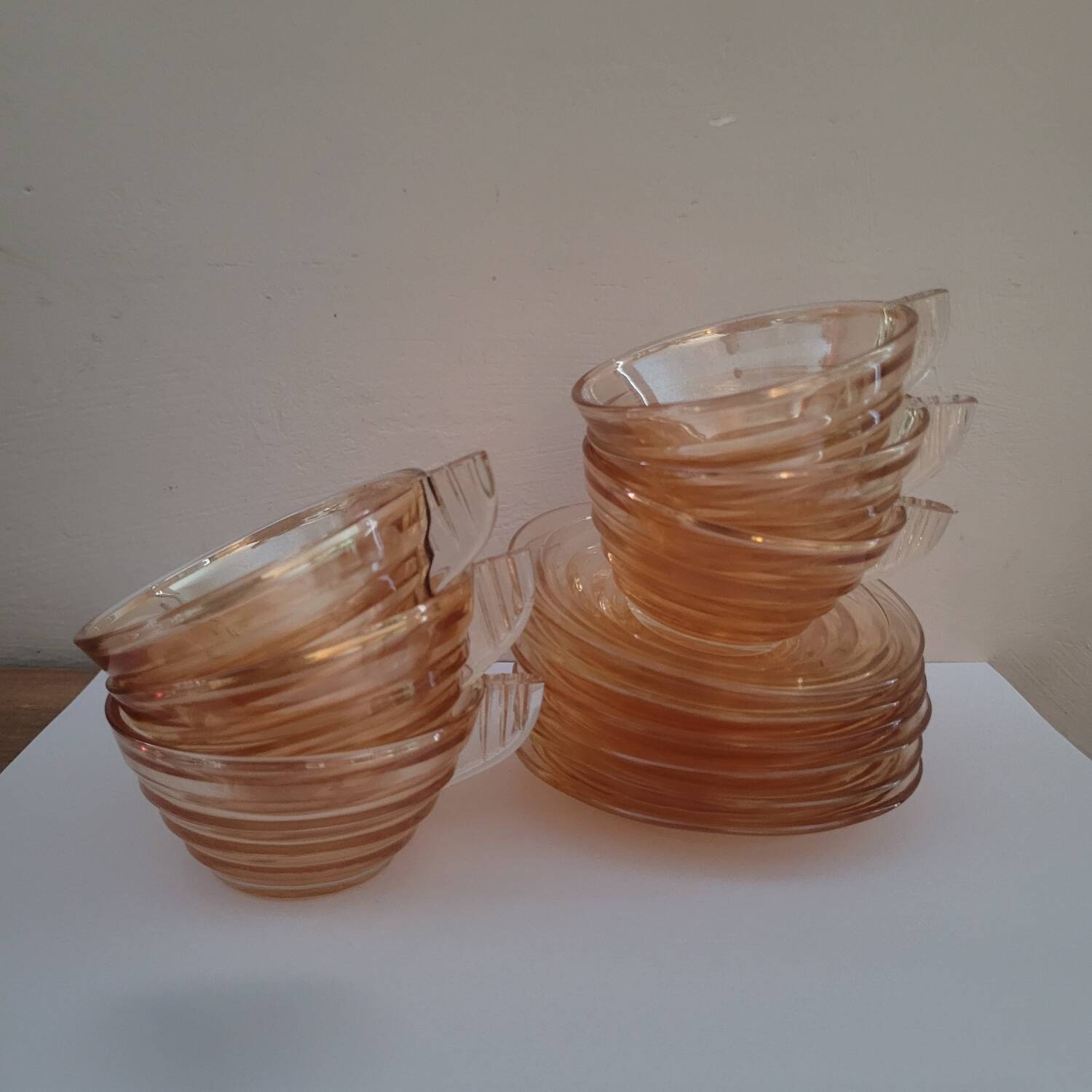 Vintage Gondolo coffee set - 6 cups and saucers, 70s style -