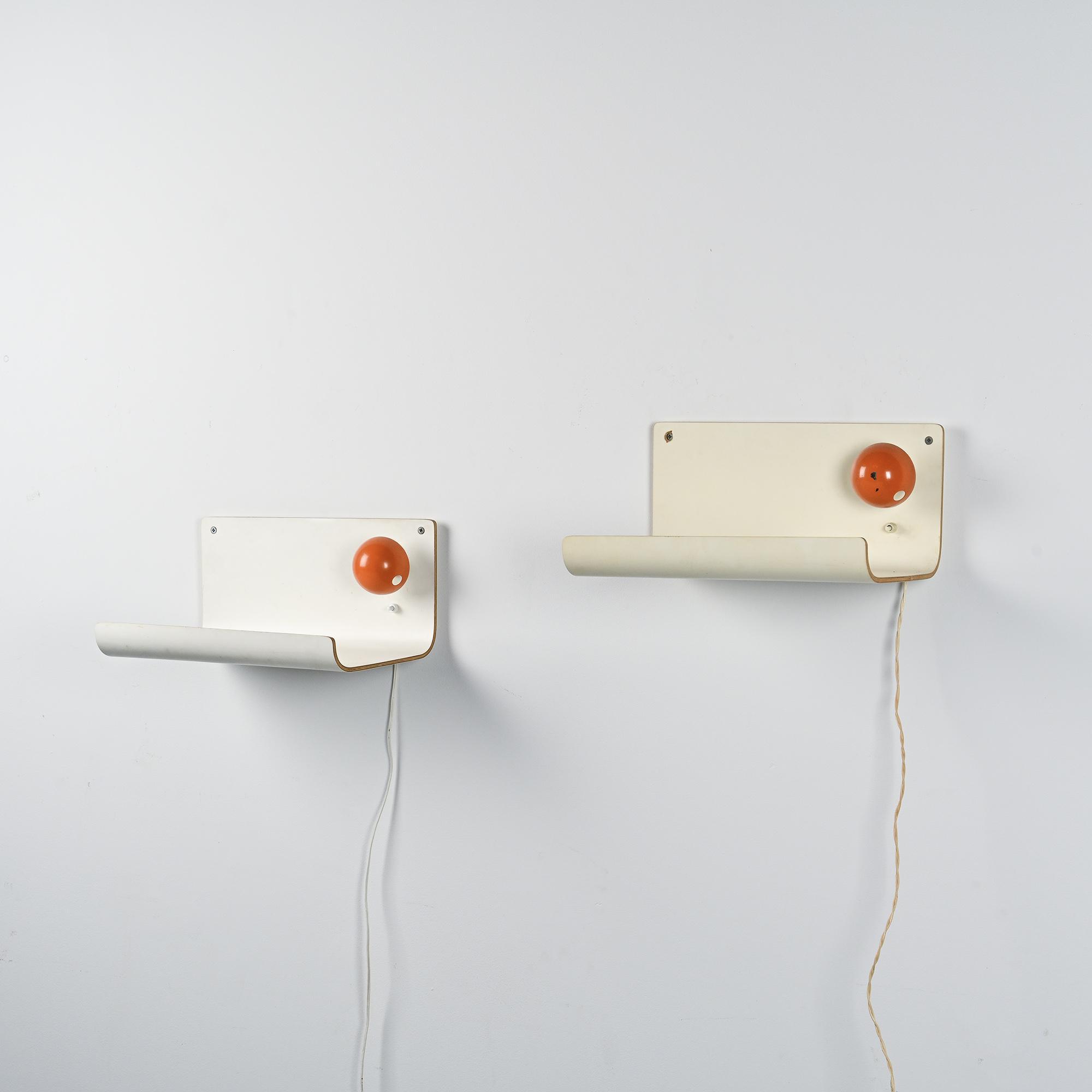 Pair of illuminating bedside tables, Pierre Guariche circa 1968