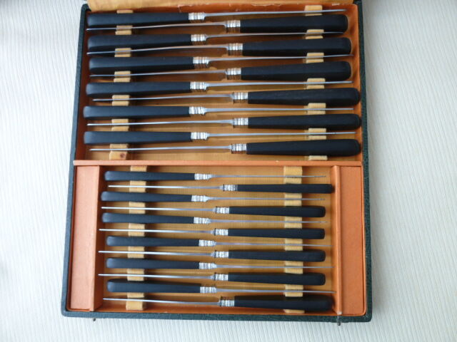 box of 12 table knives and 12 cheese knives Thiebaut Astruc de Lille