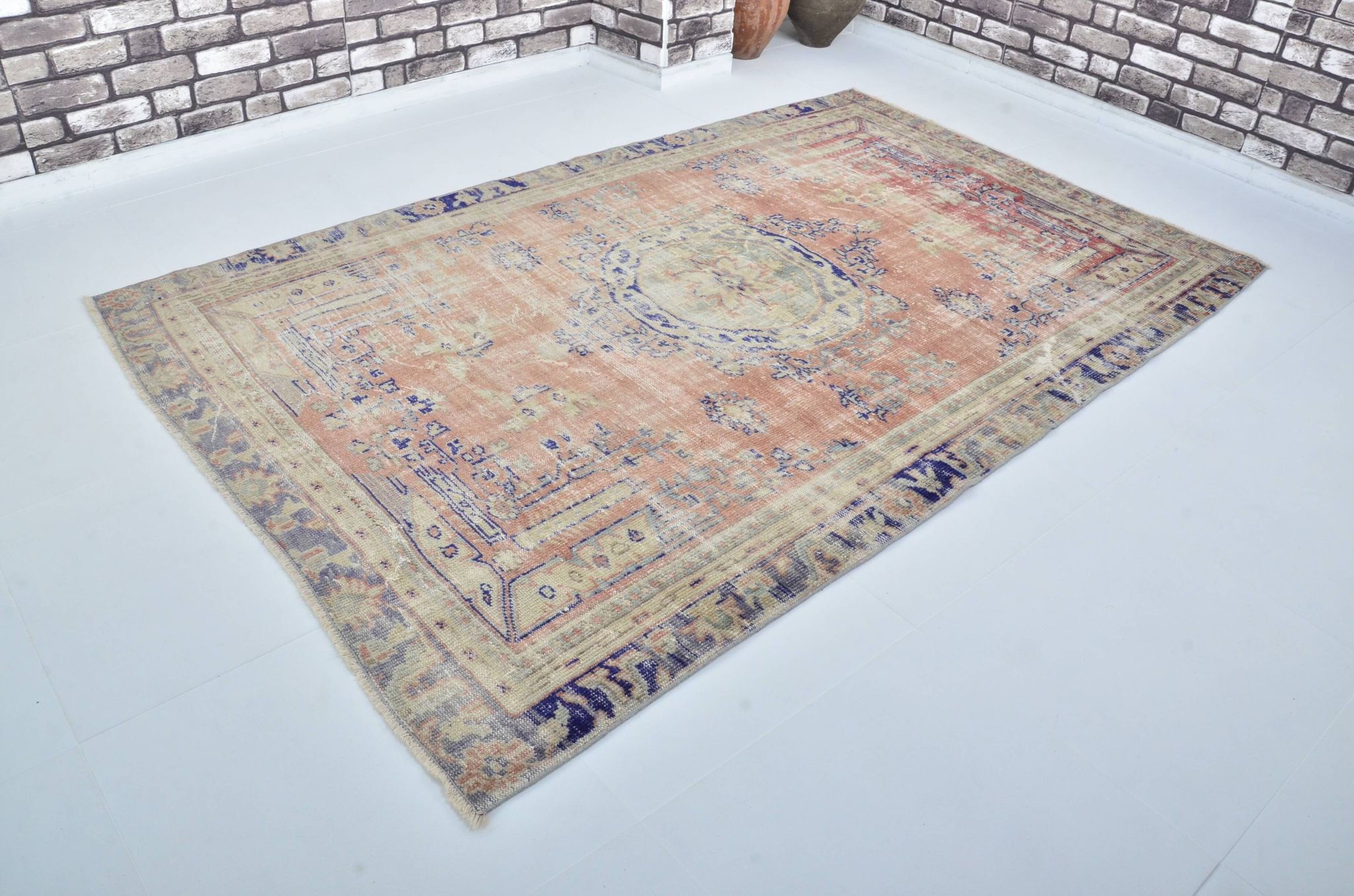 Oushak Turkish Vintage Rug sku 3305
