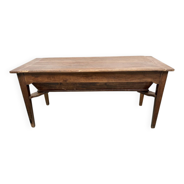 Table de ferme, ancien pétrin en chêne massif, France, vers 1920