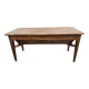 Farm table, old solid oak dough trough, France, around 1920.
