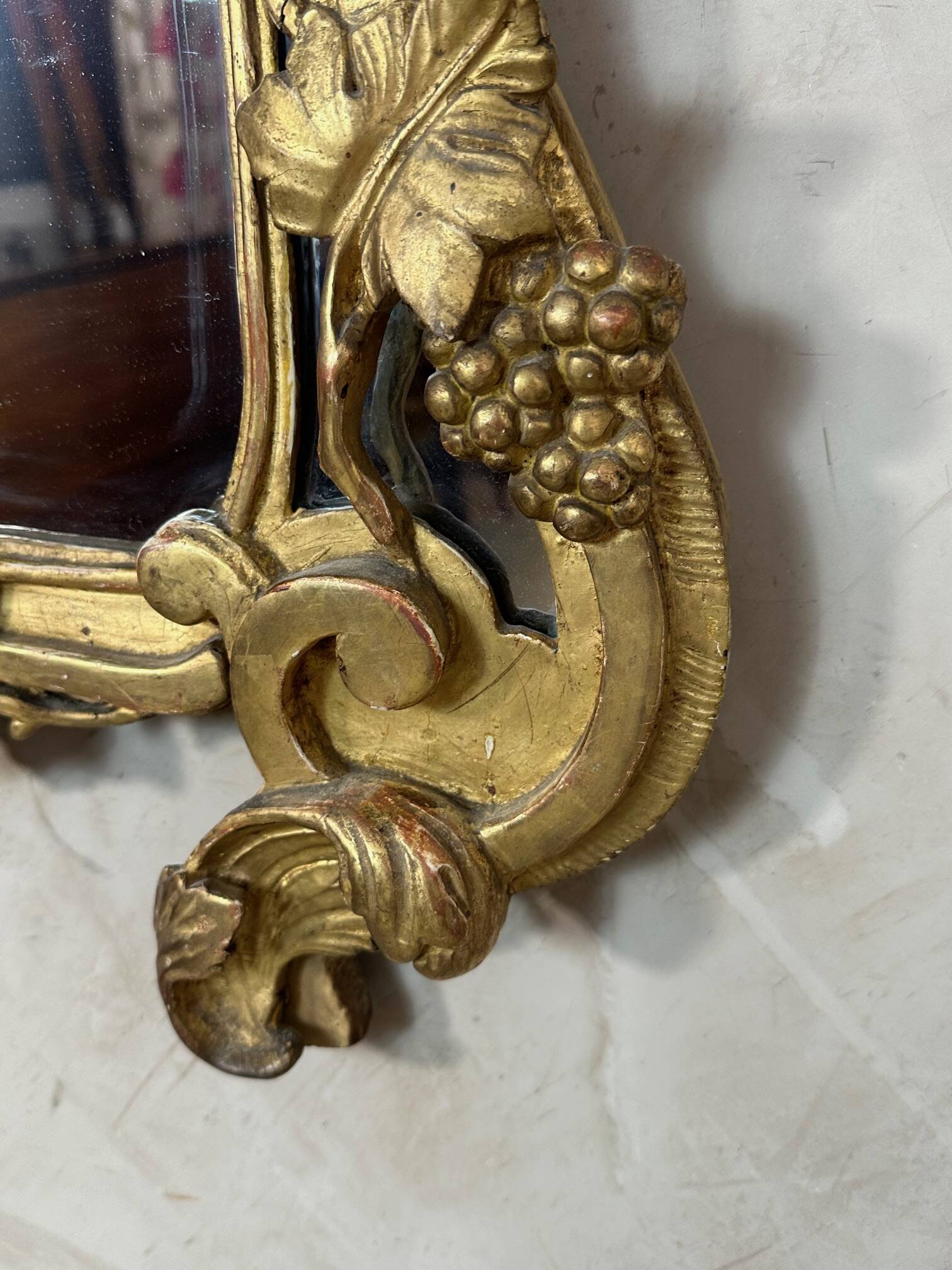 18th century giltwood mirror