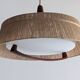 Teak and sisal pendant light from the 50s/60s by Temde Leuchten