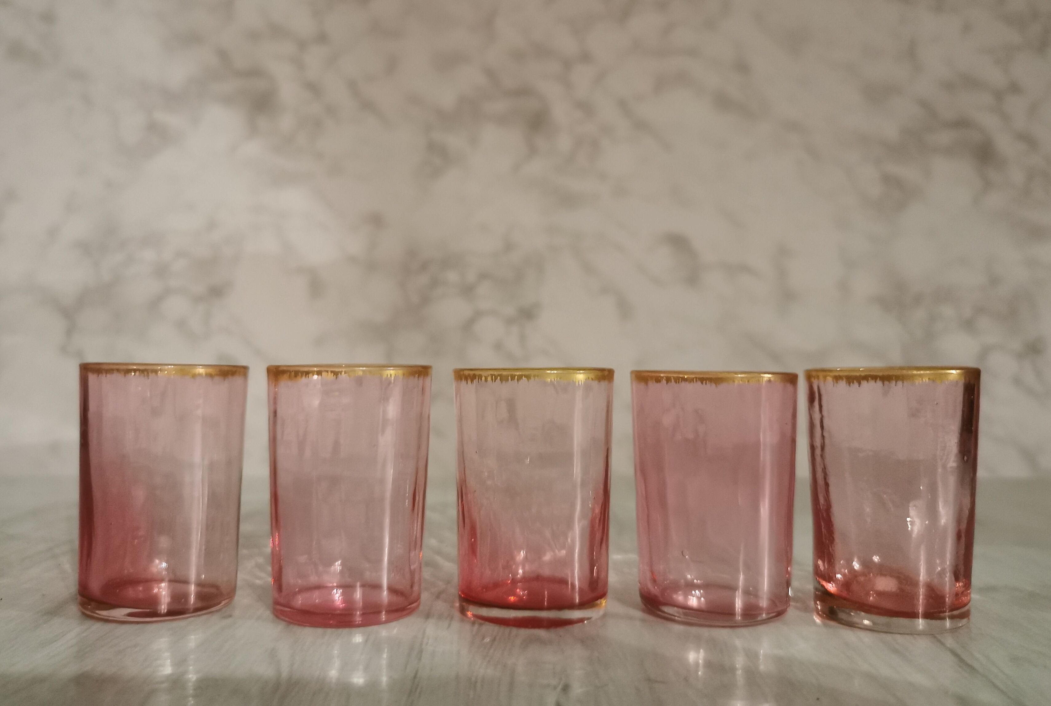 Vintage liqueur glasses blown glass