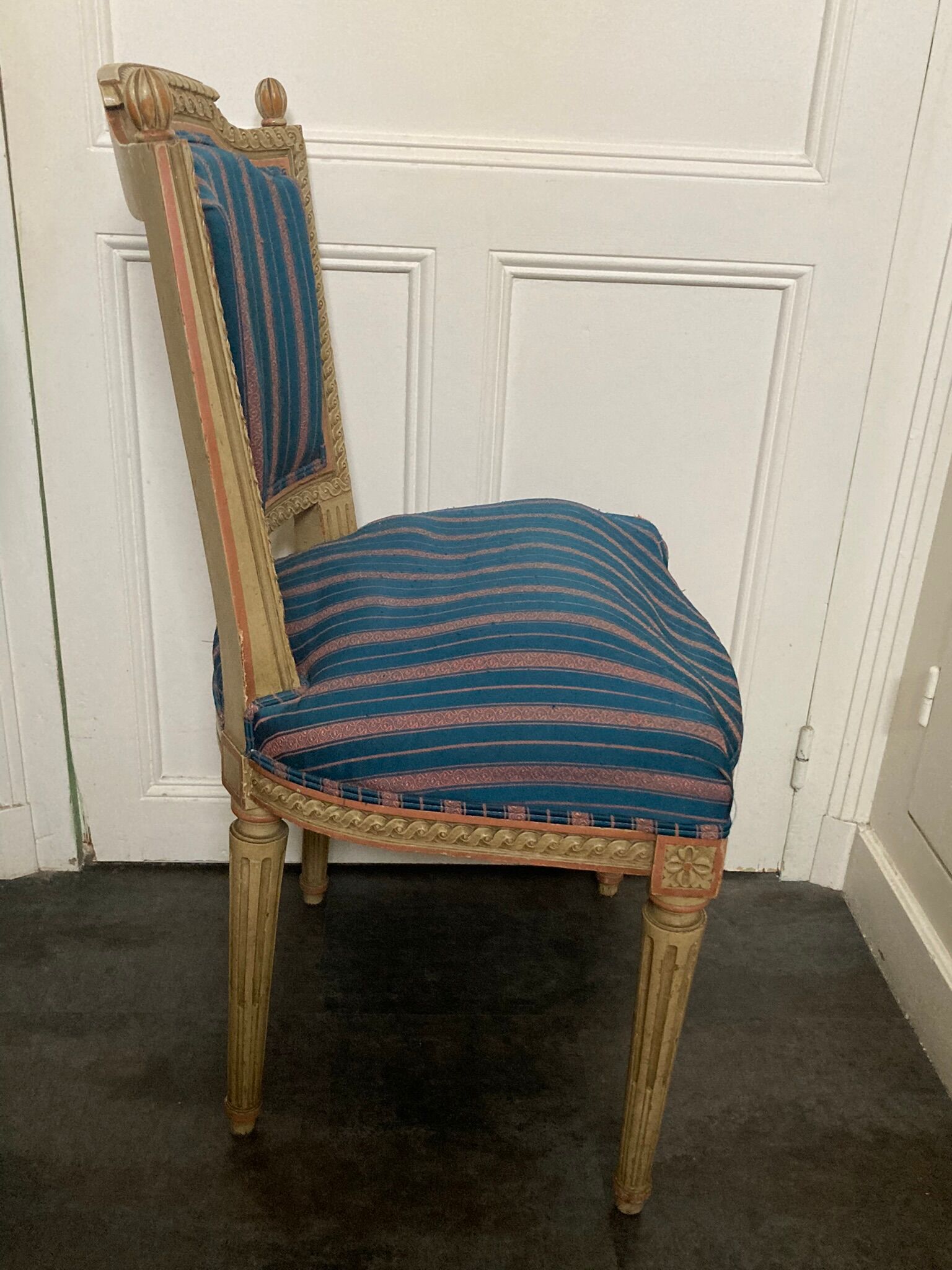 Old louis XVI style chair patinated wood