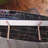 Vintage red formica shelf