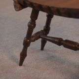 Rustic pine stool from the 1960s