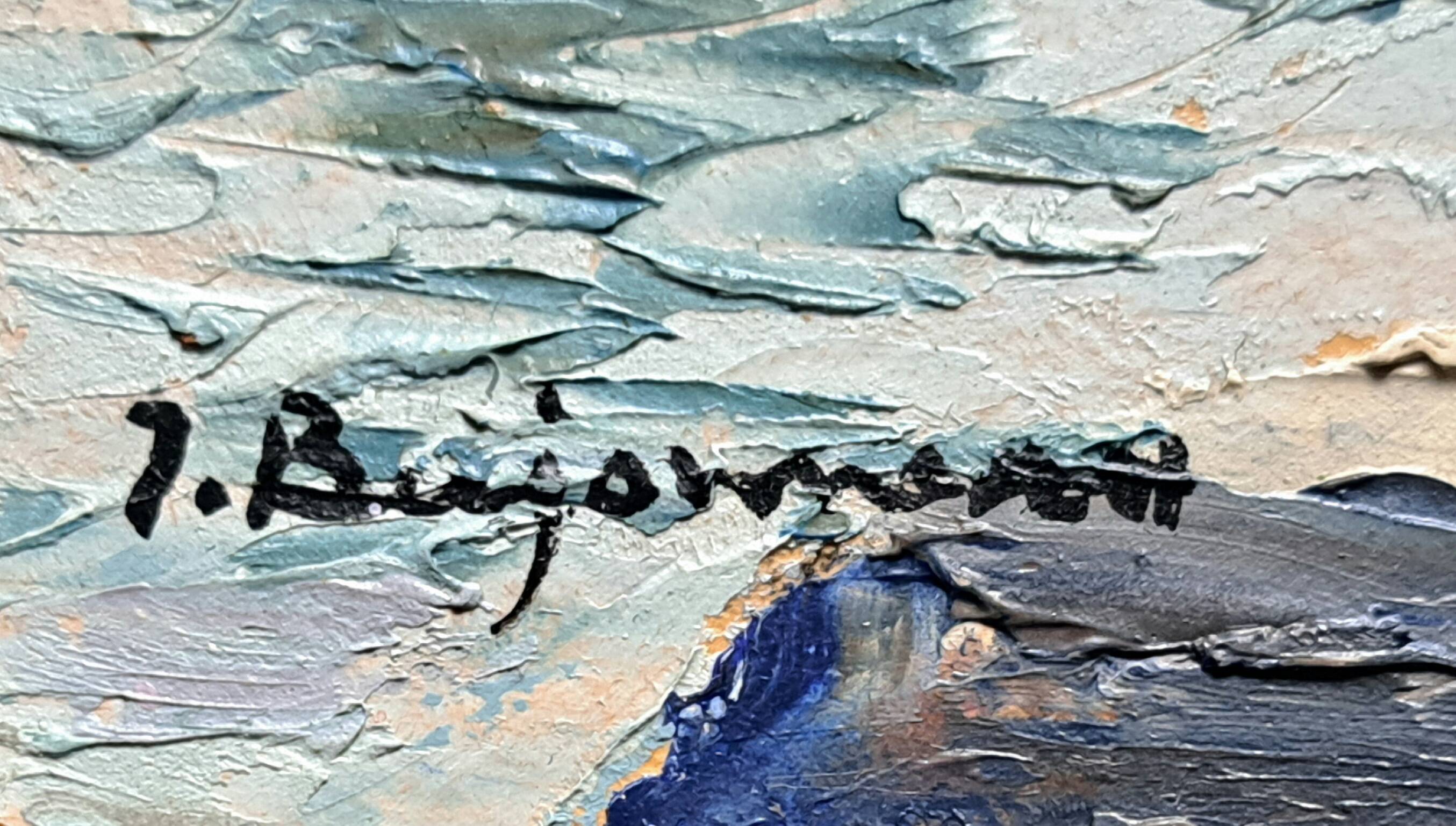 Impressionist painting - pair of oil on cardboard signed by Jehann Berjonneau.