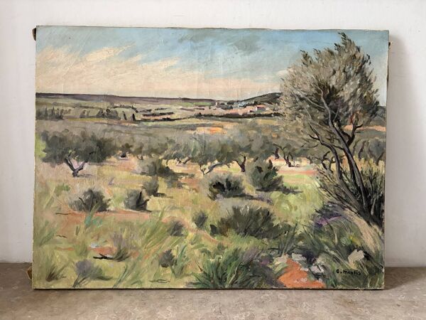 Paysage de Provence, signé Guy Montis (1918-1976)