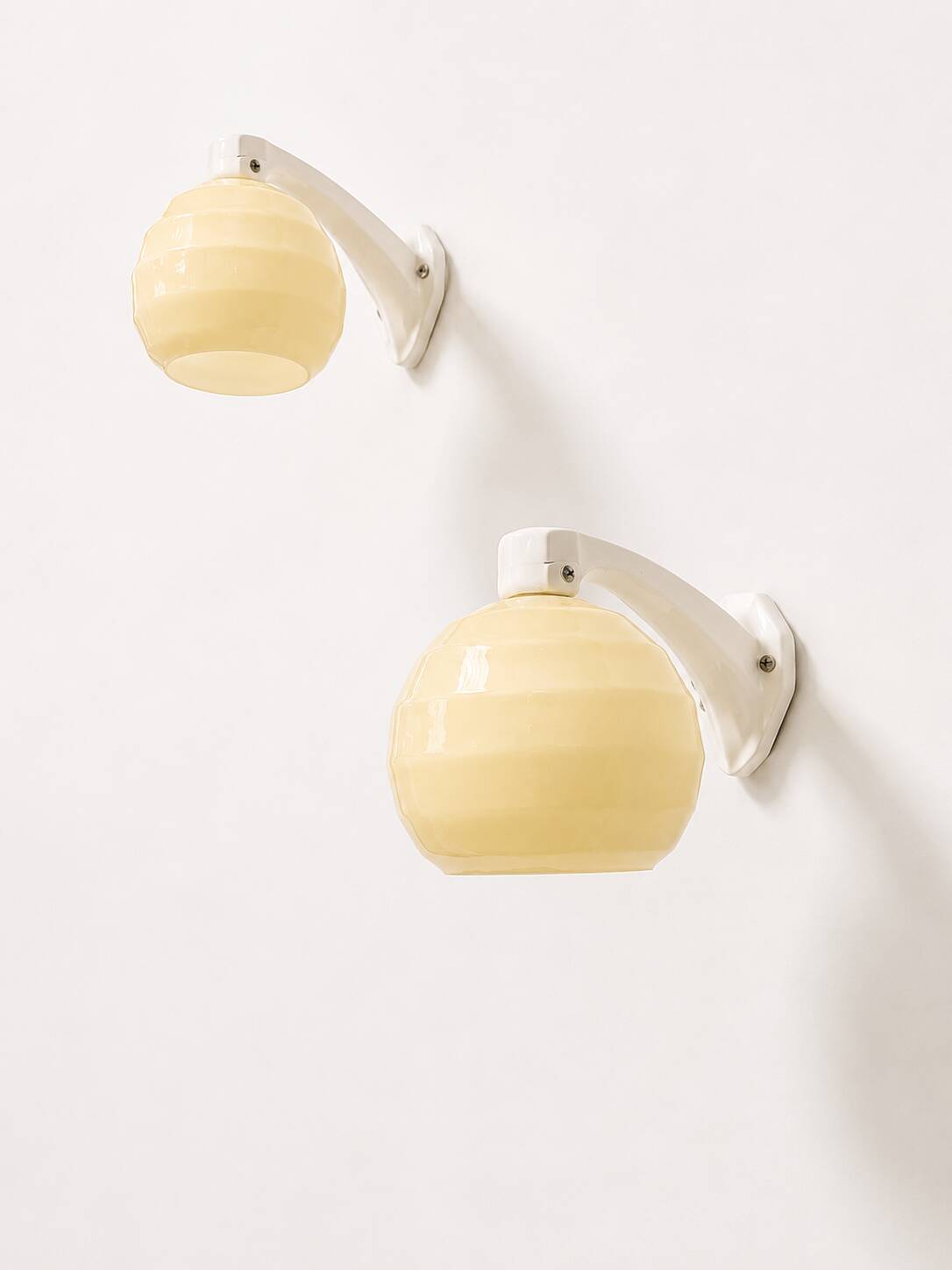 Art Deco porcelain wall lights