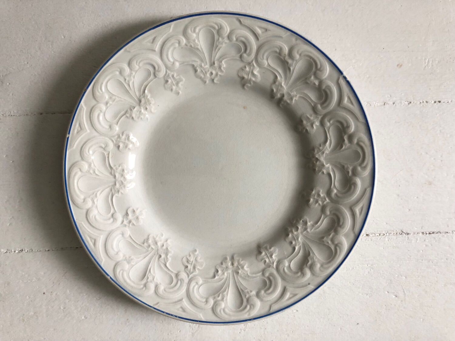 White plate creil and montereau