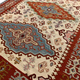 Handmade oriental serbian kilim, handmade flat-woven wool rug- 180x300cm