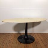 marble coffee table on a tulip base