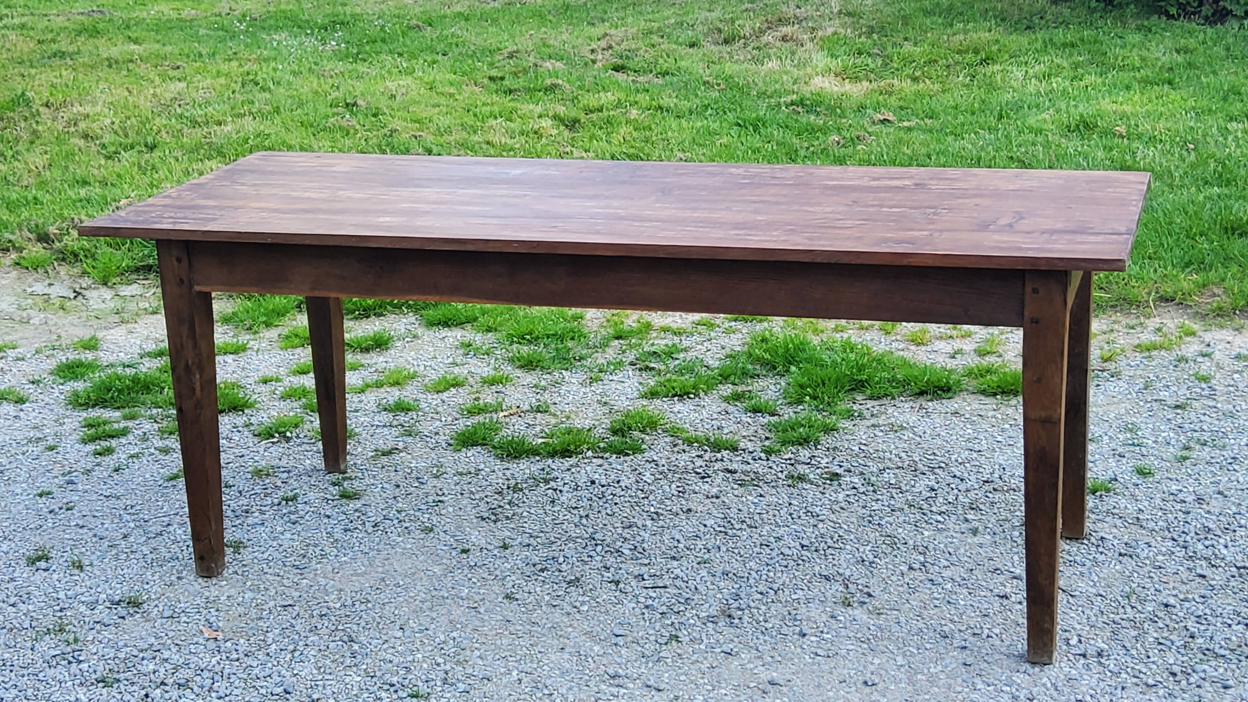 Old farm table spindle legs 195cm