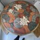 Round Barrois table with benches
