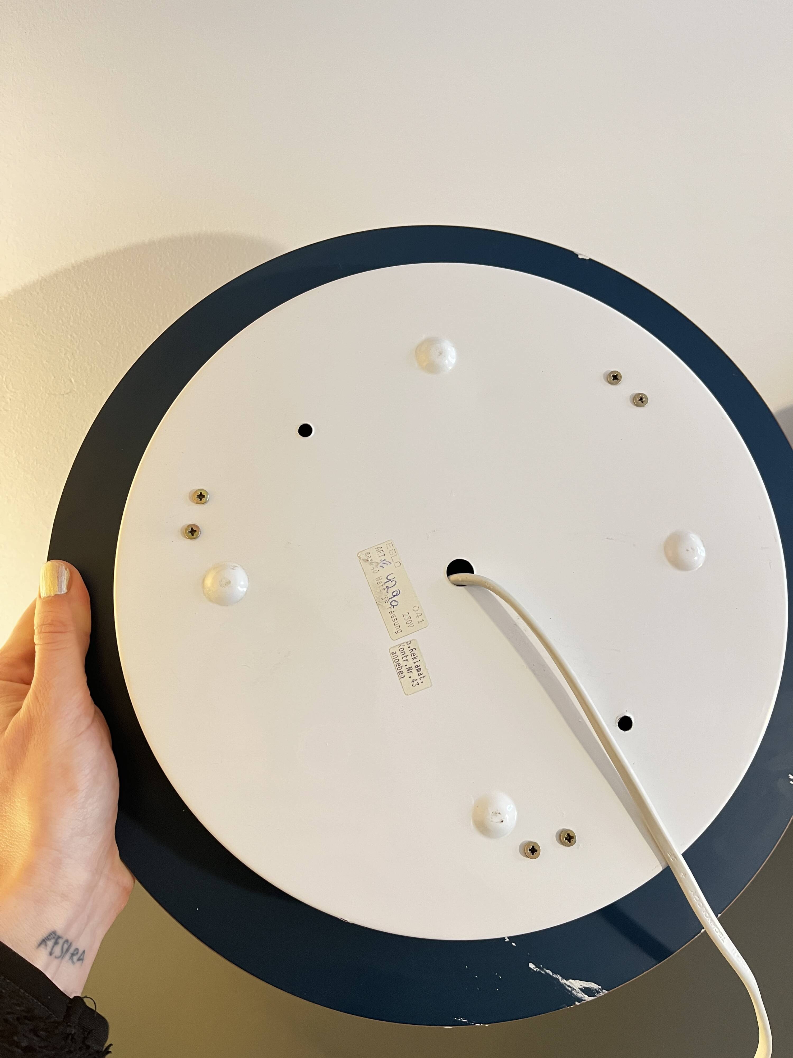 Vintage Pop Art Space Age Bronze mirrored Wall Lamp, Eglo, Germany, 1980s