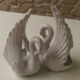Pair of ceramic swans