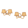 AUDOUX & MINET (attributed to) - Pair of wall lights France, circa 1950 - Rope