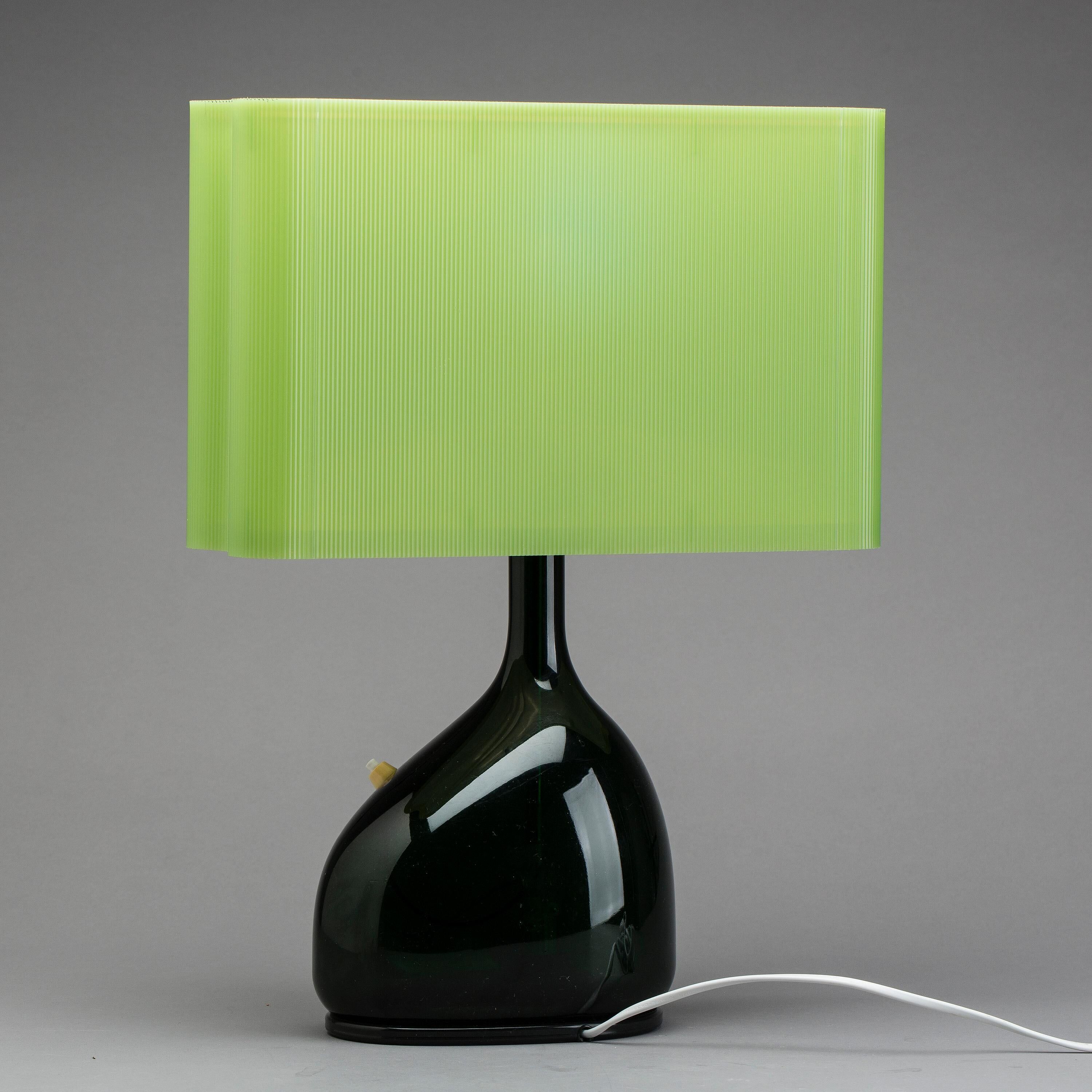 Black ceramic desk lamp by Magnus Eleback, Sweden, 1978