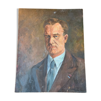 Portrait d'homme signé Leopold Muller (1879 - 1961)