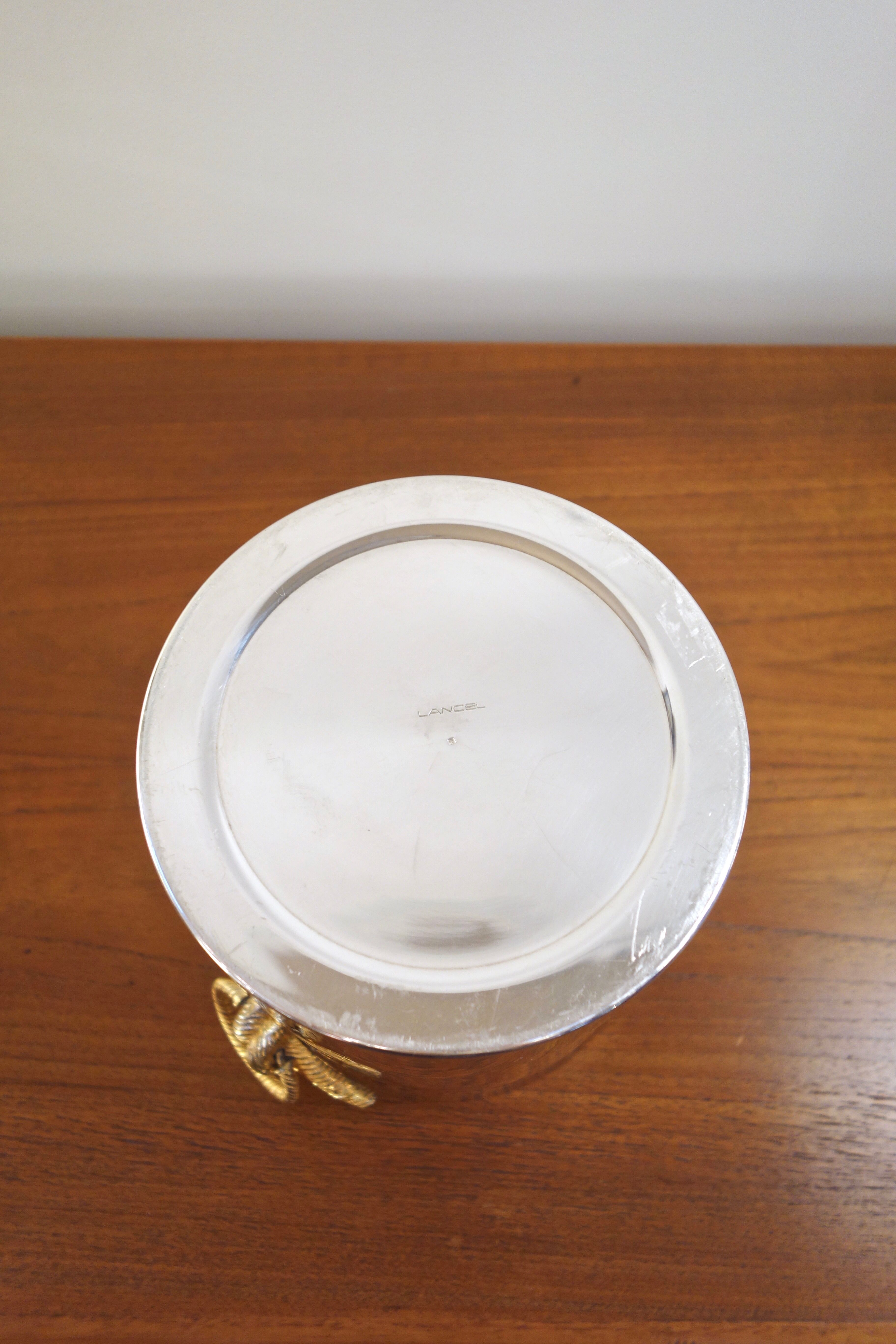 Vintage champagne bucket Lancel, France 1970's