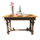 Unique antique Italian wooden hall table / narrow dining table