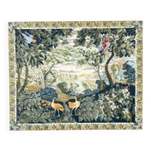 Large decorative tapestry, exotic birds, 20th century