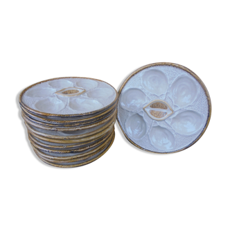 12 Assiettes à huître Saint Clément