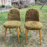 Chaises moumoute verte