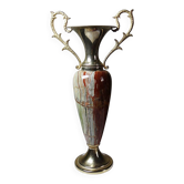 Large decorative onyx and gold metal cassolette, Italy 1960s-70s.