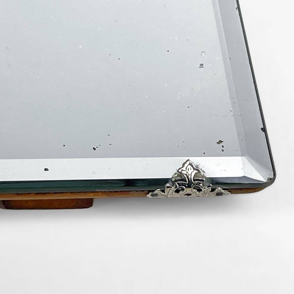 Miroir de table biseauté sur pied Art Nouveau