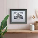 Loches, Indre-et-Loire, printed in 1933, vintage engraving.