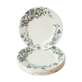 Six assiettes en terre de fer de Salins