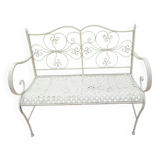 Wrought iron garden bench