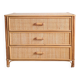 Commode en rotin vintage circa  années 70
