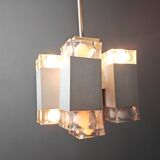 Vintage italian cubic chandelier by Gaetano Sciolari, 1970s