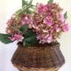 Wicker basket old wagon form